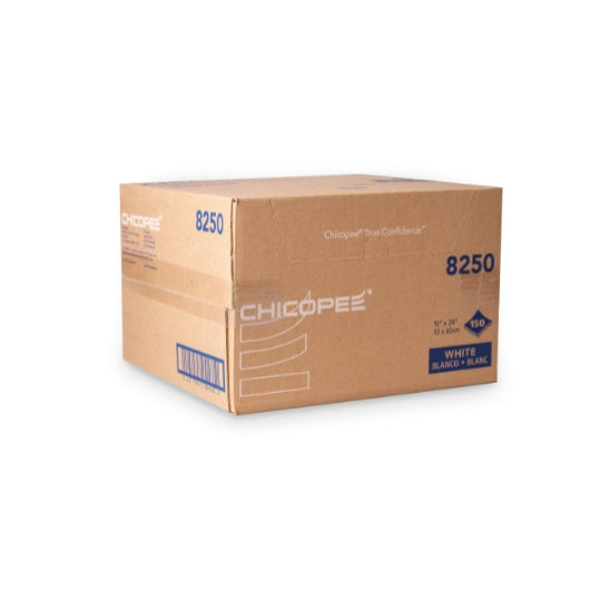 Chicopee 13" x 21" Chix Foodservice, Medium Duty, White with Red Stripe Towel, 1 x 150 x 1 PC Case - DOT product image 3