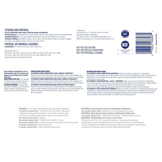 Purell Foodservice Surface Sanitizing Wipes, T Flowpack, 12 x 1 ct Case - DOT product image 3