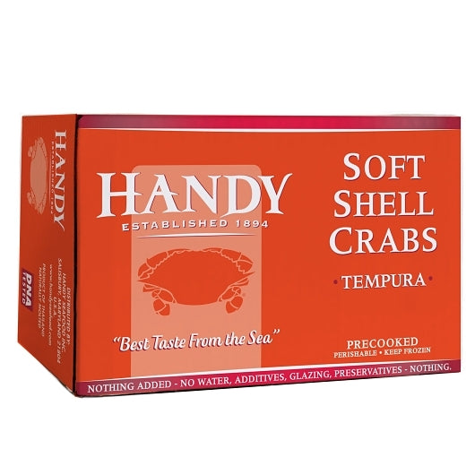 Handy Soft Shell Crabs Tempura Battered Jumbo Frozen Imported, 4 x 9 x 9 each Case - Frozen Meat & Seafood