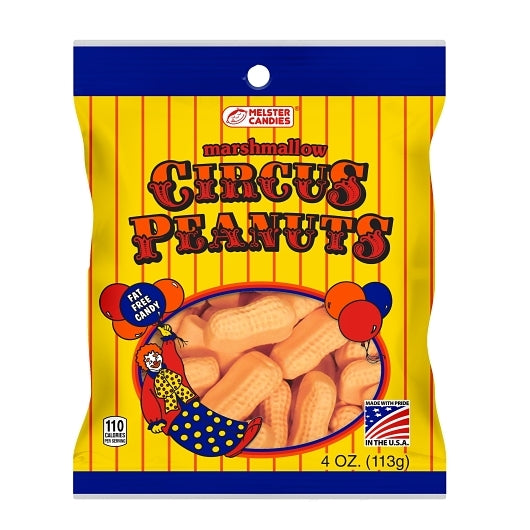 Melster Circus Peanuts Peg Bag, 10 x 4 oz Case - Candy & Confections