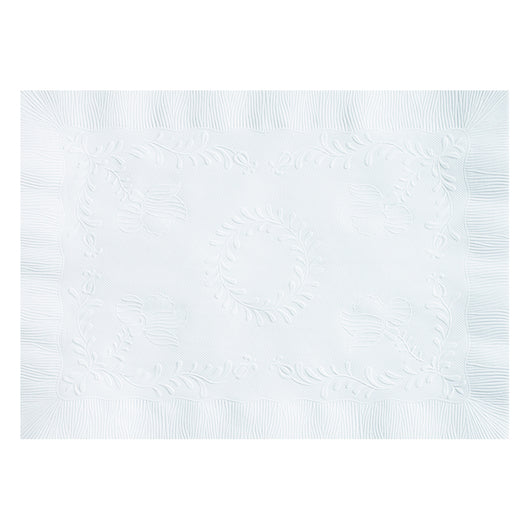 Hoffmaster 10" x 14" White, Anniversary, Straight Edge Paper Placemat, 1 x 1000 each Case - DOT product image 3