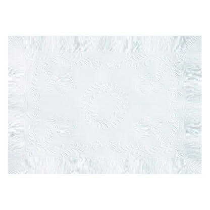 Hoffmaster 10" x 14" White, Anniversary, Straight Edge Paper Placemat, 1 x 1000 each Case - DOT product image 3