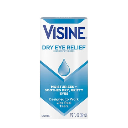 Visine Dry Eye Relief, 12 x 3 x 0.5 fl oz Case - Health & Personal Care
