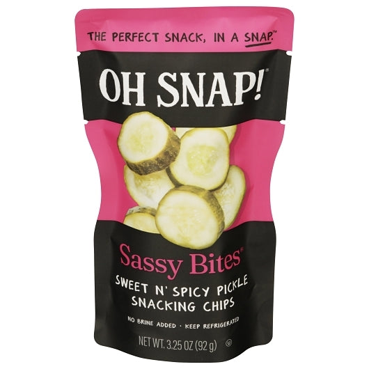 Oh Snap! Sassy Bites Pickle Chip Single Serve Pouch, 12 x 3.25 oz Case - DOT product image 2