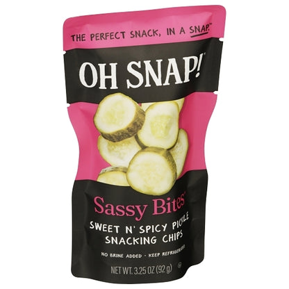 Oh Snap! Sassy Bites Pickle Chip Single Serve Pouch, 12 x 3.25 oz Case - DOT product image 5