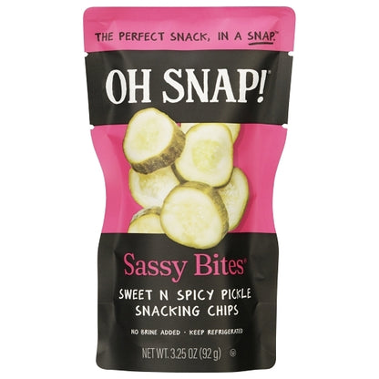 Oh Snap! Sassy Bites Pickle Chip Single Serve Pouch, 12 x 3.25 oz Case - DOT product image 3