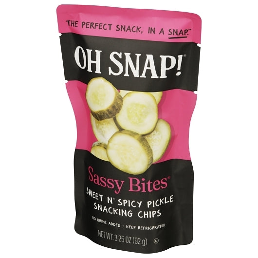 Oh Snap! Sassy Bites Pickle Chip Single Serve Pouch, 12 x 3.25 oz Case - DOT product image 8
