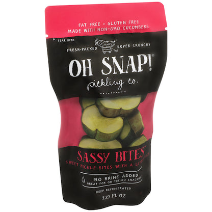 Oh Snap! Sassy Bites Pickle Chip Single Serve Pouch, 12 x 3.25 oz Case - DOT product image 4