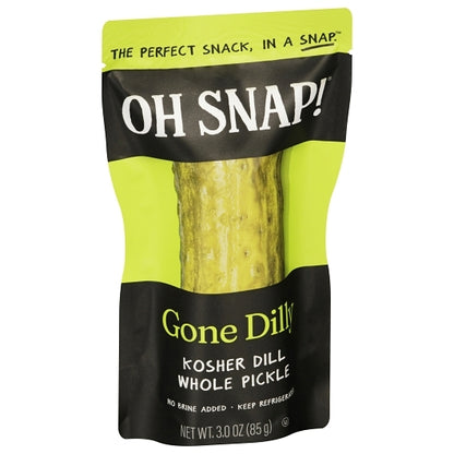 Oh Snap Gone Dilly Pickle Whole Single Serve Pouch, 12 x 1 each Case - DOT product image 2