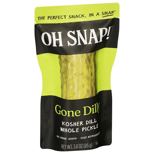 Oh Snap Gone Dilly Pickle Whole Single Serve Pouch, 12 x 1 each Case - DOT product image 2