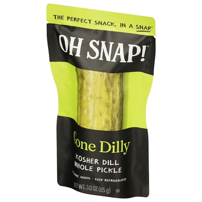 Oh Snap Gone Dilly Pickle Whole Single Serve Pouch, 12 x 1 each Case - DOT product image 4