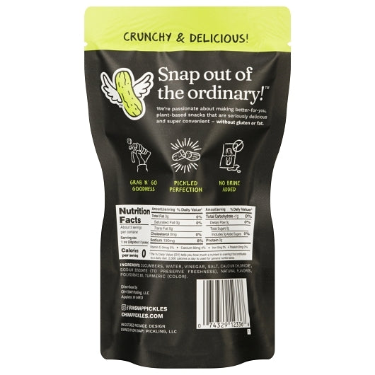 Oh Snap Gone Dilly Pickle Whole Single Serve Pouch, 12 x 1 each Case - DOT product image 7