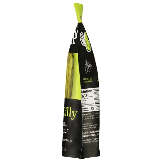 Oh Snap Gone Dilly Pickle Whole Single Serve Pouch, 12 x 1 each Case - DOT product image 5
