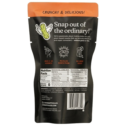 Oh Snap Pickling Fat Free Gluten Free Hottie Bites Snacking Pickle Chip Single Serve Pouch, 12 x 3.25 oz Case - DOT product image 7