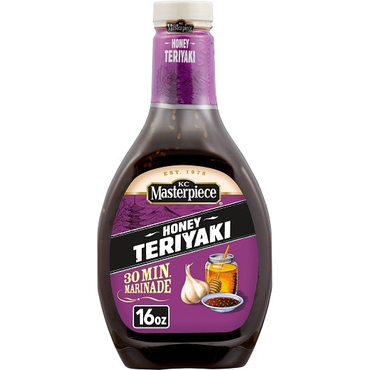 Kc Masterpiece Honey Teriyaki With Sesame Marinade And Bbq Sauce Bottle, 6 x 16 fl oz Case - DOT product image 2