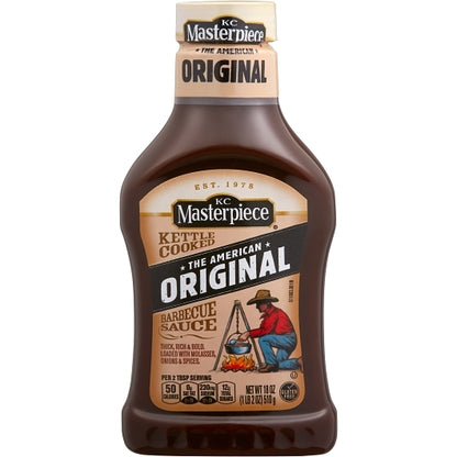 Kc Masterpiece Original Bbq Sauce Bottle, 6 x 18 oz Case - Condiments & Sauces