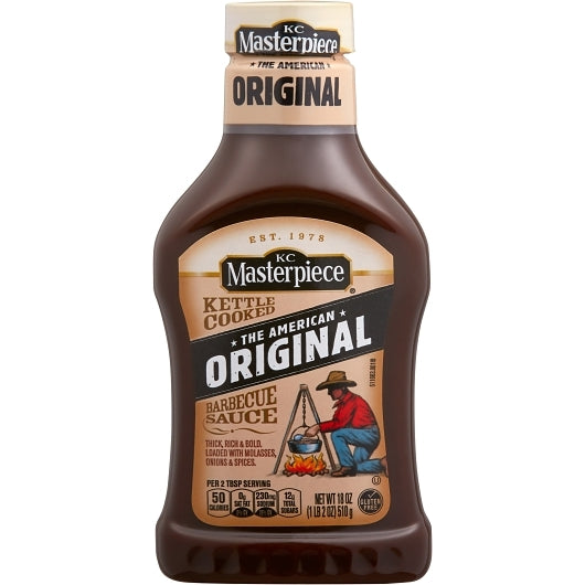 Kc Masterpiece Original Bbq Sauce Bottle, 6 x 18 oz Case - Condiments & Sauces