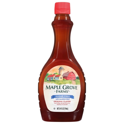 Maple Grove Sugar Free Maple Flavored Syrup Bottle, 12 x 24 fl oz Case - DOT product image 5