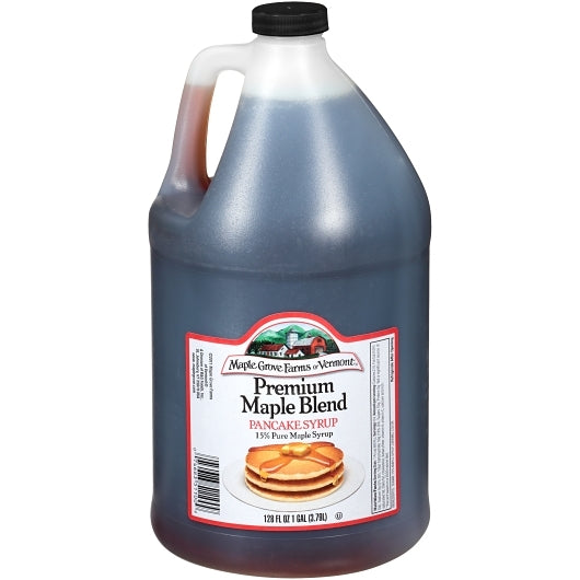 B and G 15% Premium Blend Syrup Bulk, 4 x 128 oz Case - Front/center packaged product image