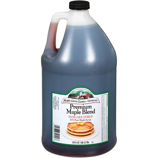 B and G 25% Premium Blend Syrup Bulk, 4 x 1 GA Case - Front/center packaged product image