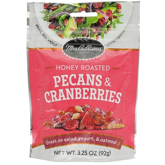 Mrs. Cubbison's Honey Roasted Pecans & Dried Cranberries Salad Topping, 9 x 3.25 oz Case - Nuts & Seeds
