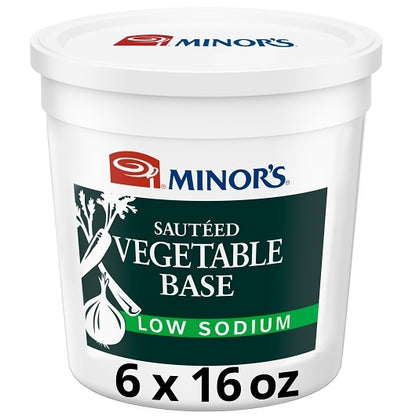 Nestle Minors Low Gluten Free Low Sodium No Msg Vegetable Base, 6 x 1 lb Case - Prepared Foods