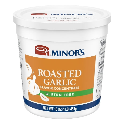 Nestle Minors Roasted Garlic Flavor Concentrate Paste, 6 x 1 lb Case - Condiments & Sauces