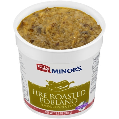 Minors Fire Roasted Gluten Free Fire Roasted Poblano Flavor Concentrate, 6 x 13.6 oz Case - DOT product image 2