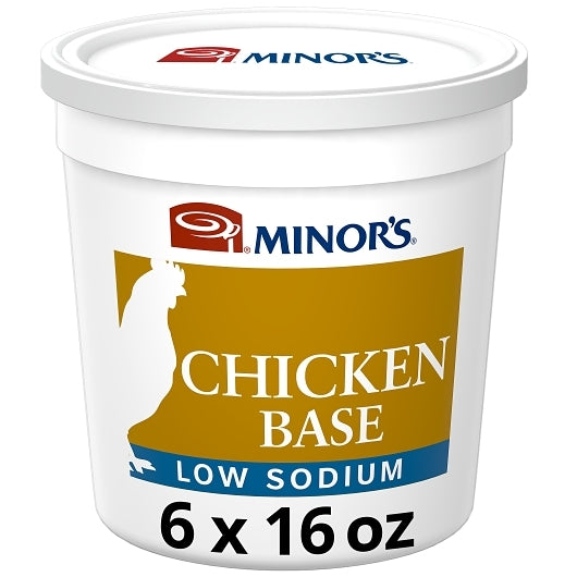 Minor's Gluten Free, Low Sodium & No MSG Added Chicken Base, 6 x 1 lb Case - Prepared Foods