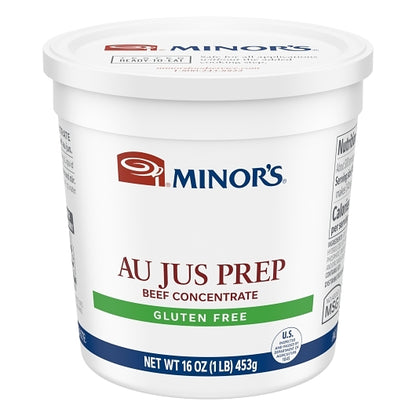 Nestle Minors Beef Gluten Free & No Msg Added Au Jus Prep Beef Concentrate, 6 x 1 lb Case - Condiments & Sauces