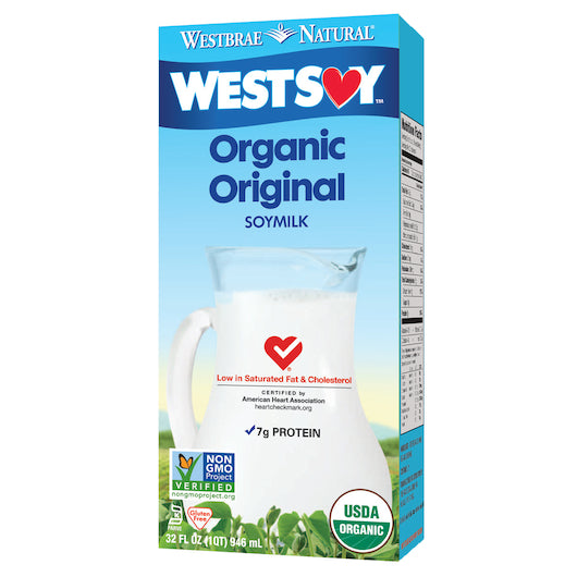 Westsoy Soy Milk Organic Soy Original, 12 x 32 fl oz Case - Beverages