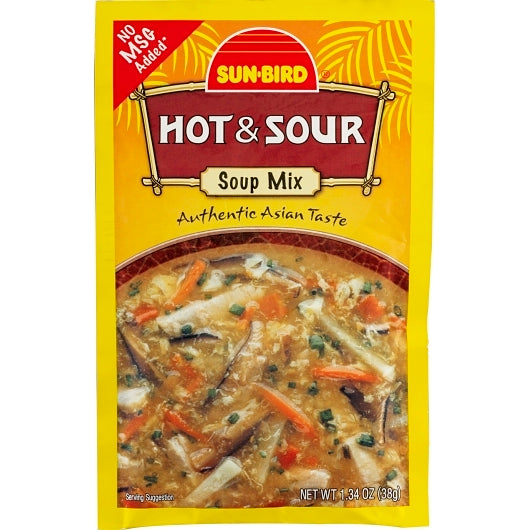 Sun-Bird Hot & Sour Soup Mix, 24 x 1 oz Case - Prepared Foods