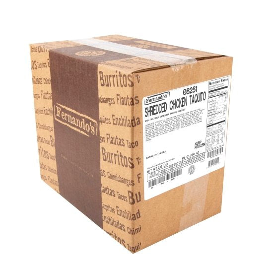 Conagra Fernandos Fiesta Shredded Chicken Taquitos, 1 x 100 each Case - DOT product image 3