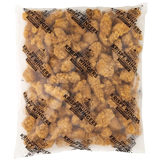 Foster Farms Krispy Wingers Homestyle Breaded Boneless Wings, 2 x 5 lb Case - Frozen Meat & Seafood