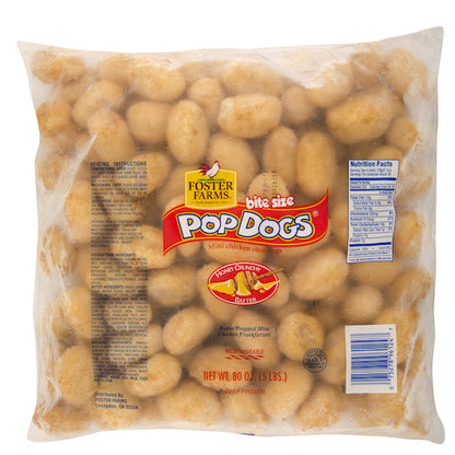 Foster Farms Mini Chicken Corndogs, 2 x 5 lb Case - Frozen Meat & Seafood