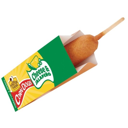 Foster Farms Cheese & Jalapeno Corn Dog, 36 x 4.25 oz Case - Frozen Snacks & Appetizers