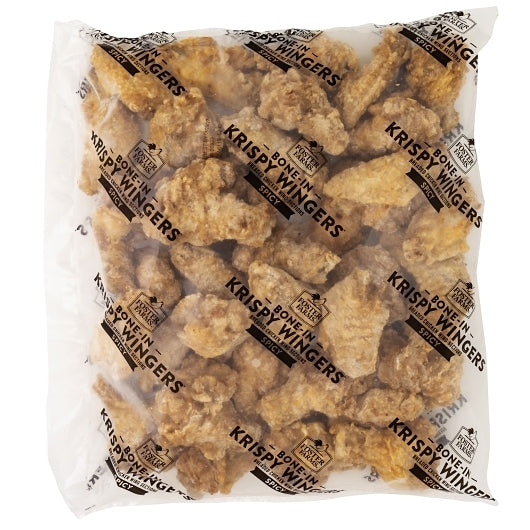 Foster Farms Krispy Wingers Breaded Spicy Wings, 2 x 5 lb Case - Frozen Meat & Seafood