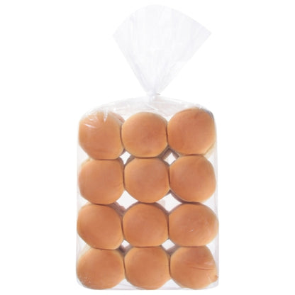 European Bakers 2.9 Inch Sliced White Bread Mini Hamburger Buns, 8 x 24 each Case - Breads, Rolls & Buns