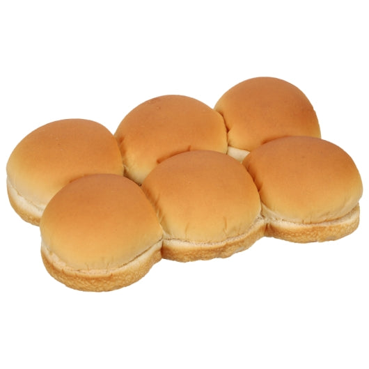European Bakers 2.9 Inch Sliced White Bread Mini Hamburger Buns, 8 x 24 each Case - DOT product image 2