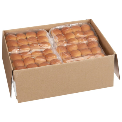 European Bakers 2.9 Inch Sliced White Bread Mini Hamburger Buns, 8 x 24 each Case - DOT product image 3
