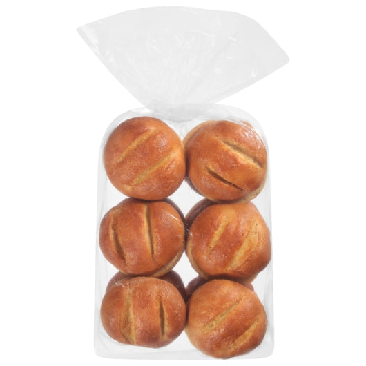 European Bakers 4 Inch Double Cut Potato Hamburger Bun, 8 x 31 oz Case - Breads, Rolls & Buns