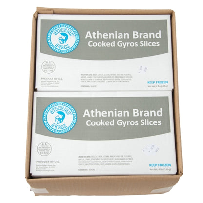 Gyro Athens Style Cooked Athenian Gyros Slice, 4 x 4 lb Case - DOT product image 8