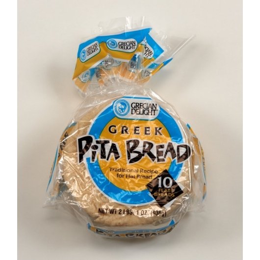 Grecian New York 7 Inch New York Style Pita Bread, 12 x 3.3 oz Case - Breads, Rolls & Buns