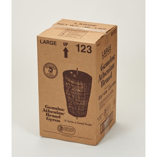 Grecian Delight Athenian Large Gyros Cone, 1 x 30 lb Case - Frozen Meat & Seafood