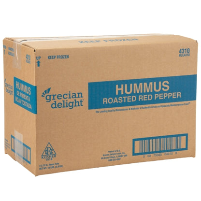 Grecian Delight Roasted Red Pepper Hummus, 4 x 3.75 lb Case - DOT product image 6