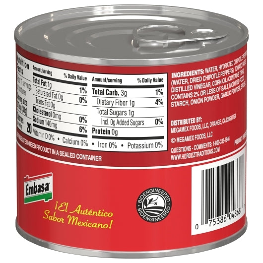 Embasa PEPPERS CHIPOTLE, 12 x 12 oz Case - DOT product image 7