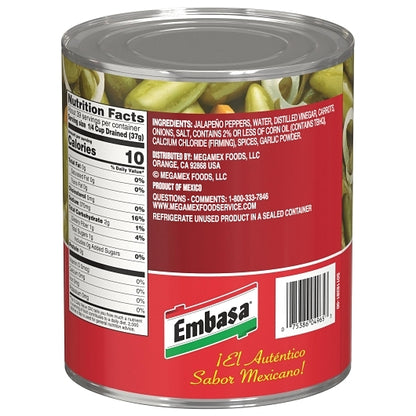 Embasa Whole Jalapenos in Escabeche, 6 x 92 oz Case - DOT product image 8