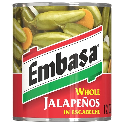Embasa Whole Jalapenos in Escabeche, 6 x 92 oz Case - Condiments & Sauces