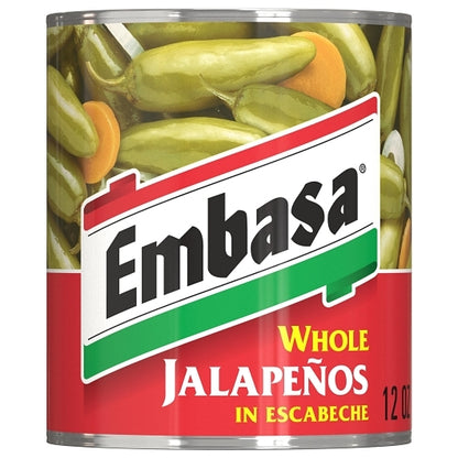 Embasa Whole Jalapenos in Escabeche, 6 x 92 oz Case - Condiments & Sauces