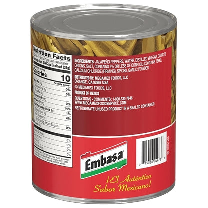Embasa Sliced Jalapenos in Escabeche, 6 x 98 oz Case - DOT product image 8